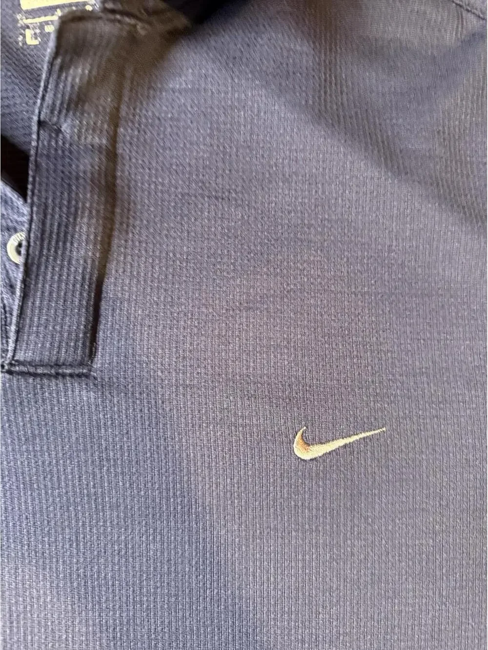 Nike Polo Shirt Mens Large Blue Short Sleeve Performance Golf Casual Tennis